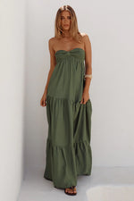 Load image into Gallery viewer, Vittoria Strapless Maxi Dress - Fern
