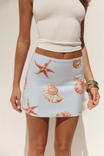 Load image into Gallery viewer, Ophira Sequin Mini Skirt - Ice Blue Seashell
