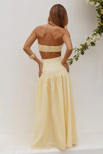 Load image into Gallery viewer, Gaia Strapless Cutout Maxi Dress - Butter
