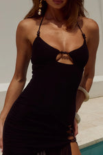 Load image into Gallery viewer, Kiki High Slit Maxi Dress - Black
