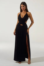 Load image into Gallery viewer, Genia Cross Front Maxi Dress - Black

