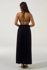 Load image into Gallery viewer, Genia Cross Front Maxi Dress - Black
