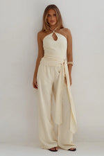 Load image into Gallery viewer, Yara Elasticated Wide Leg Pants - Butter
