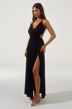 Load image into Gallery viewer, Genia Cross Front Maxi Dress - Black
