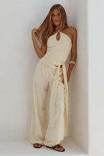 Load image into Gallery viewer, Yara Elasticated Wide Leg Pants - Butter
