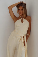 Load image into Gallery viewer, Laura Halter Keyhole Top - Butter
