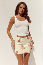 Load image into Gallery viewer, Ophira Sequin Mini Skirt - Sand Seashell
