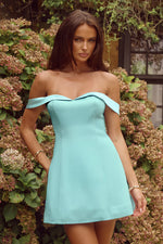 Load image into Gallery viewer, Ebony Mini Dress - Aqua
