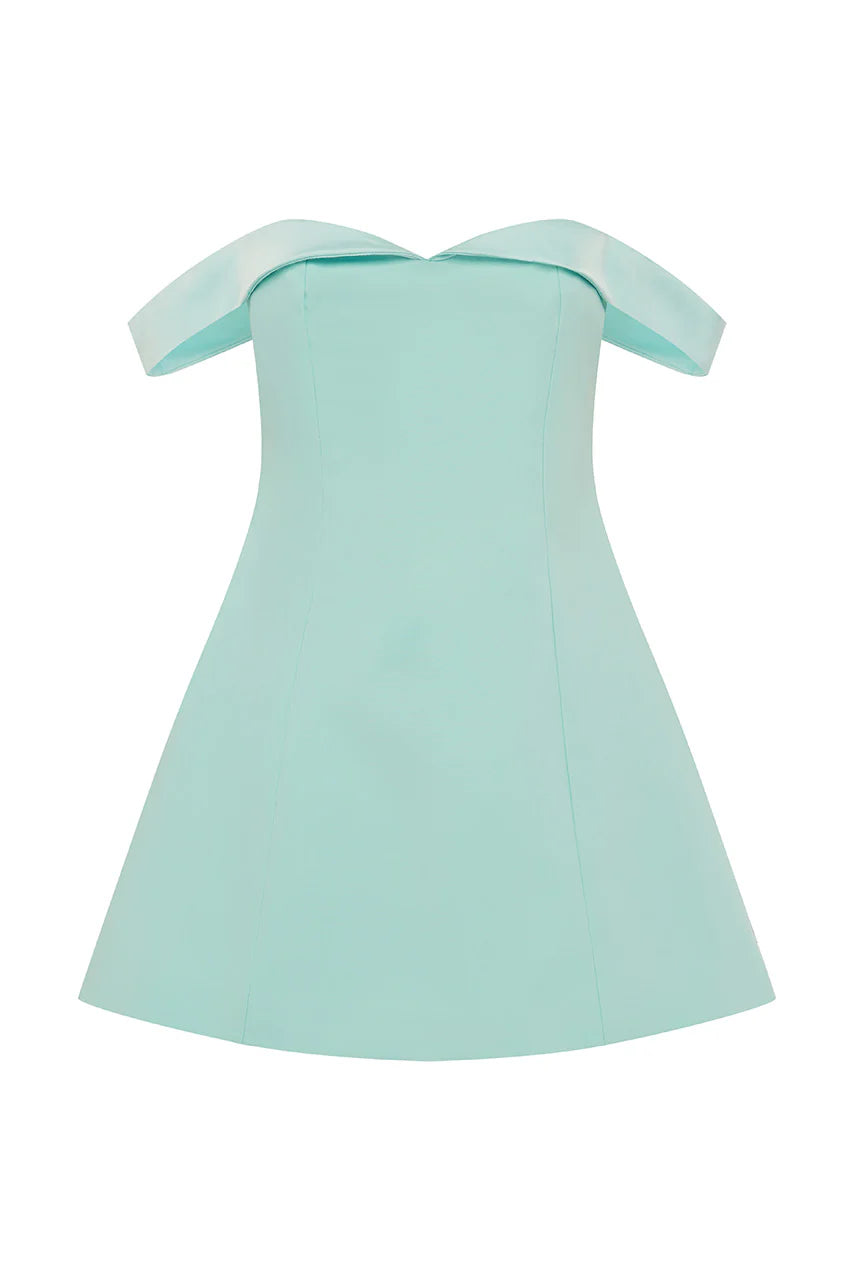 Ebony Mini Dress - Aqua