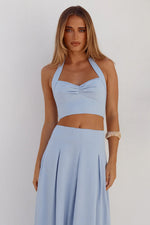 Load image into Gallery viewer, Willow Sweetheart Halter Top - Powder Blue
