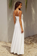 Load image into Gallery viewer, Kalena Plunge Maxi Dress - White
