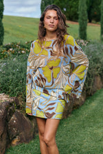 Load image into Gallery viewer, Daria Boat Neck Mini Dress - Minki Blue
