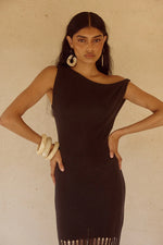Load image into Gallery viewer, Jacques Knit Maxi Dress - Chocolate

