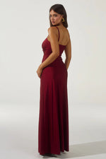 Load image into Gallery viewer, Kalena Plunge Maxi Dress - Cherry
