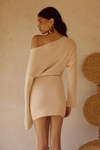 Himari Knit Mini Dress - Sand