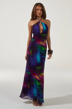 Load image into Gallery viewer, Mirae Cross Front Maxi Dress - Tuscan Purple
