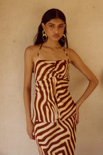 Load image into Gallery viewer, Montie Halter Top - Montie Choc
