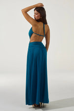 Load image into Gallery viewer, Genia Cross Front Maxi Dress - Ocean
