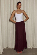Load image into Gallery viewer, Malika Low Rise Maxi Skirt - Bitter Chocolate
