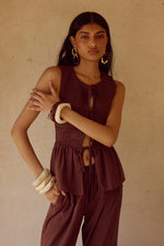 Load image into Gallery viewer, Fleur Palazzo Pants - Chocolate
