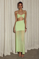 Load image into Gallery viewer, Seville Twist Cutout Maxi Dress - Key Lime
