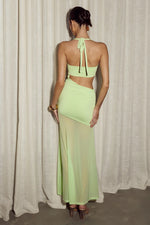 Load image into Gallery viewer, Seville Twist Cutout Maxi Dress - Key Lime
