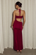 Load image into Gallery viewer, Seville Twist Cutout Maxi Dress - Plum
