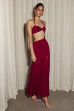Load image into Gallery viewer, Seville Twist Cutout Maxi Dress - Plum

