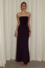 Load image into Gallery viewer, Taleah Strapless Corset Maxi Dress - Black
