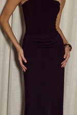 Load image into Gallery viewer, Taleah Strapless Corset Maxi Dress - Black
