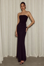 Load image into Gallery viewer, Taleah Strapless Corset Maxi Dress - Black
