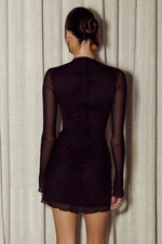 Load image into Gallery viewer, Sia Keyhole Fitted Mini Dress - Black
