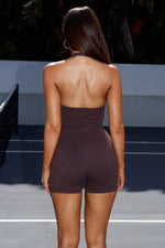 Load image into Gallery viewer, Sammy Backless Halter Bodysuit - Chocolate
