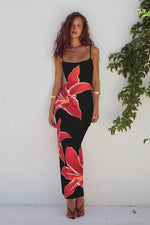 Load image into Gallery viewer, Deia Midi Dress - Black Lily
