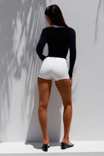 Load image into Gallery viewer, Zelda Low V-Neck Long Sleeve Top - Black
