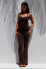Load image into Gallery viewer, Kiara High Rise Flare Leggings - Chocolate
