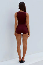 Load image into Gallery viewer, Fawn Square Neck Tank Top - Cherry
