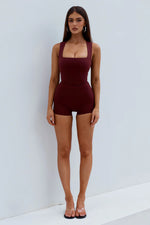 Load image into Gallery viewer, Fawn Square Neck Tank Top - Cherry
