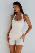 Load image into Gallery viewer, Gracia Halter Tank Top - Biscuit
