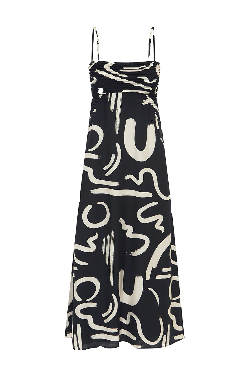 Inez Midi Dress - York Black