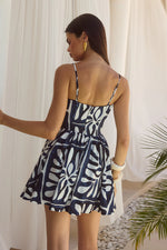 Load image into Gallery viewer, Henrietta Mini Dress - Pirah Navy
