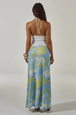 Load image into Gallery viewer, Keagan Cutout Knit Maxi Dress - White/Lana Green
