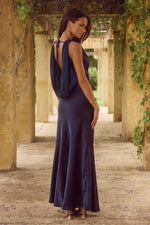 Load image into Gallery viewer, Gabriella Cowl Maxi Dress - Navy
