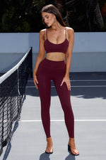 Load image into Gallery viewer, Shanti High Waisted Leggings - Cherry
