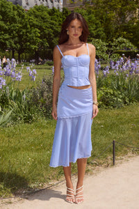 Emberley Flounce Midi Skirt - Bluebell
