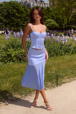 Load image into Gallery viewer, Emberley Flounce Midi Skirt - Bluebell
