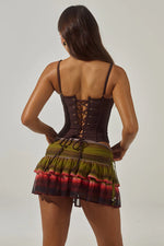 Load image into Gallery viewer, Valerie Lace Trim Bustier - Chocolate
