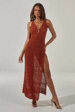 Load image into Gallery viewer, Ariya Sleeveless Knit Maxi Dress - Rust Metallic
