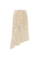 Load image into Gallery viewer, Eris Sequin Flounce Midi Skirt - Sand
