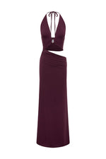 Load image into Gallery viewer, Lumia Halter Maxi Dress - Plum
